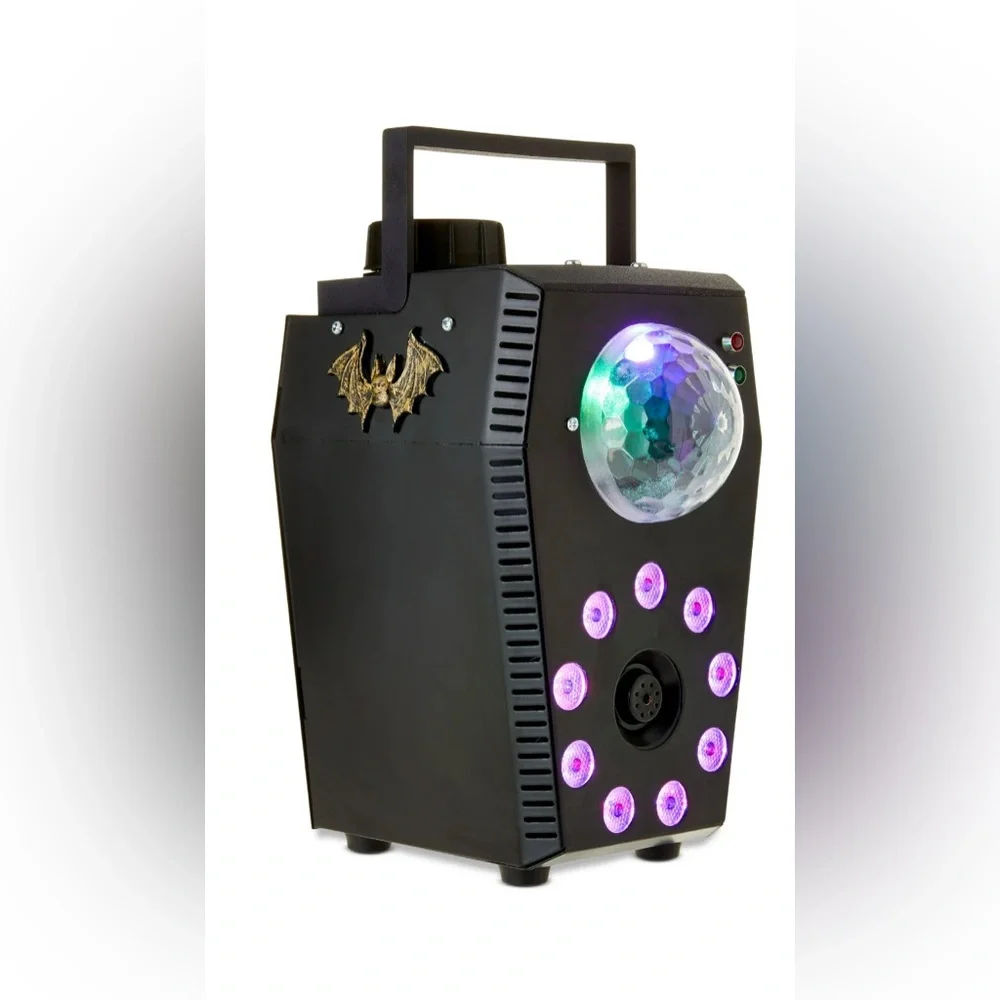 Strobing color change coffin light w/ fog effects NEW in box remote controlled
